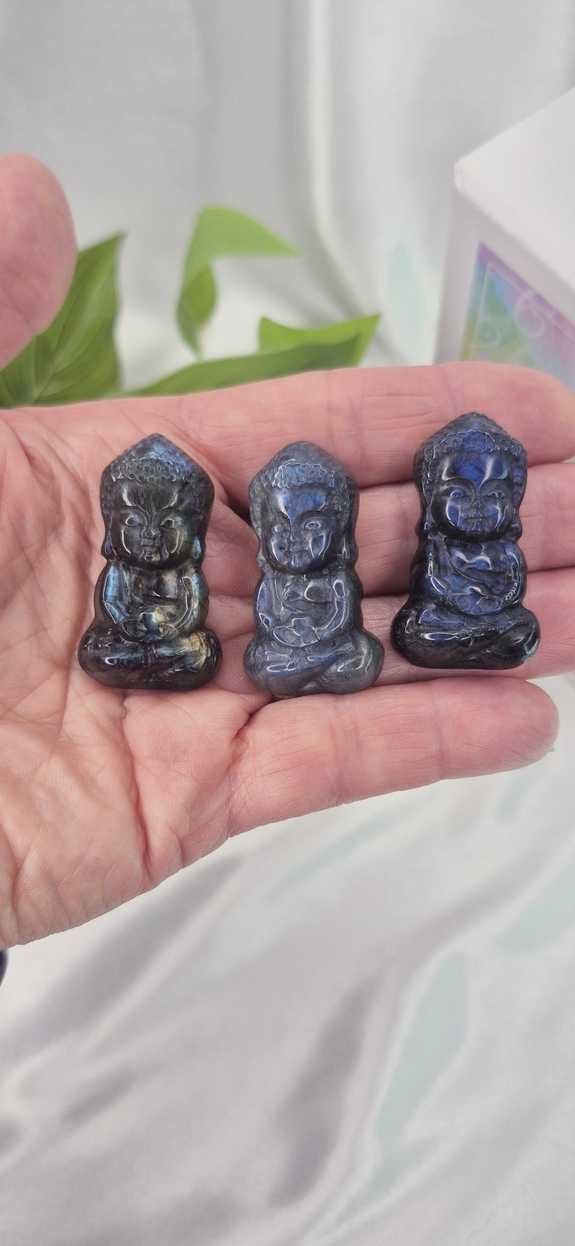 Labradorite Mini Buddha Carving