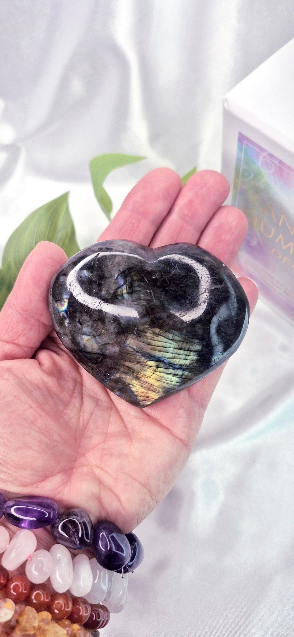 Labradorite Heart Carving #A