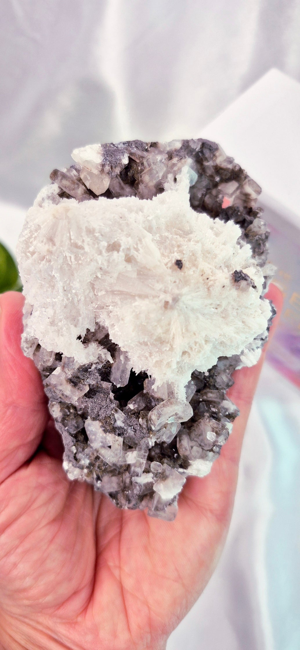 Apophyllite and Scolecite Cluster Specimen