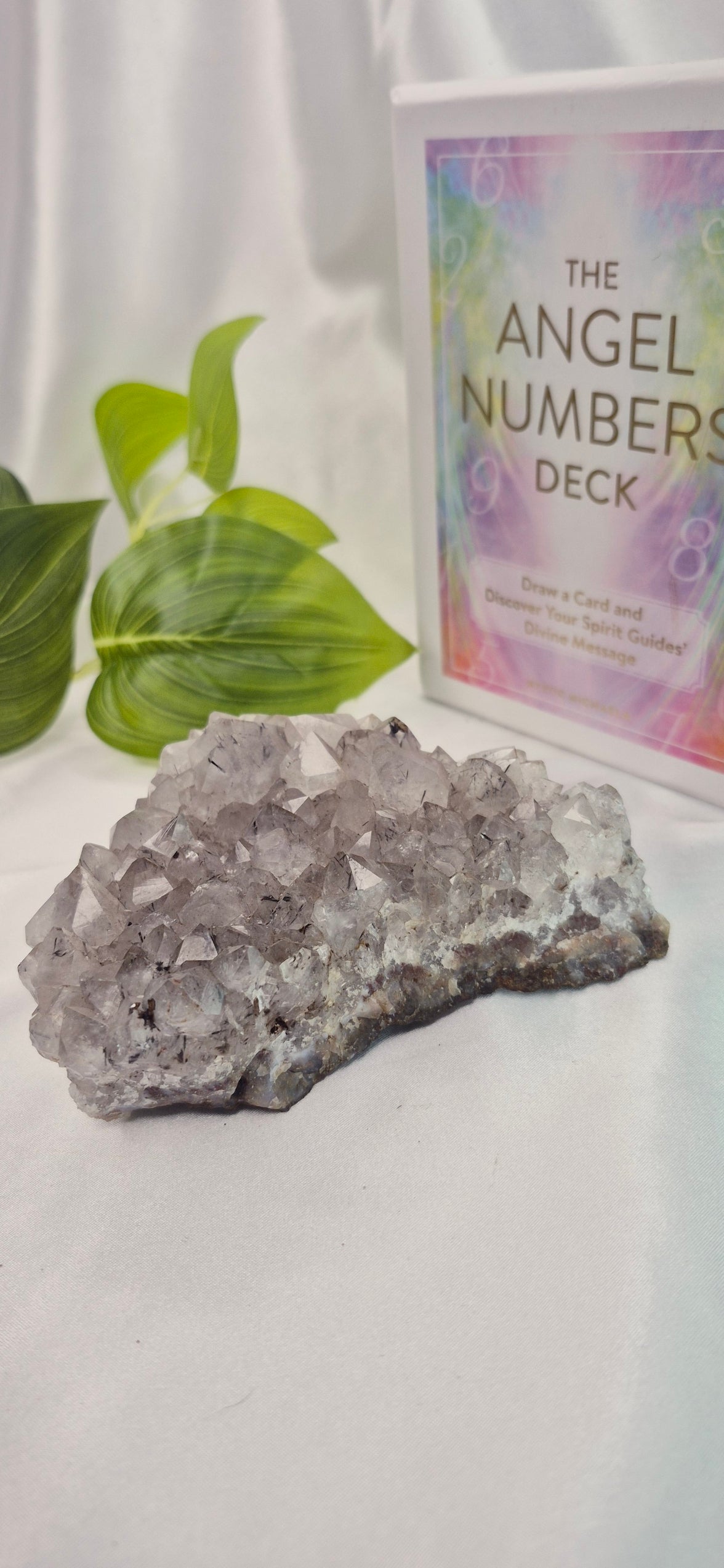 Goethite in Quartz Specimen Cluster specimen with Tourmaline Inclusions