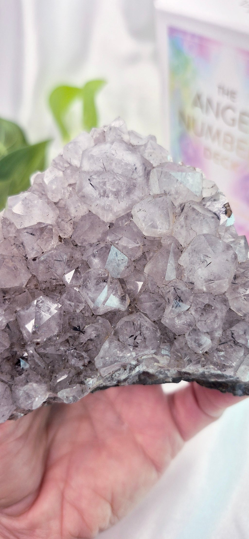 Goethite in Quartz Specimen Cluster specimen with Tourmaline Inclusions