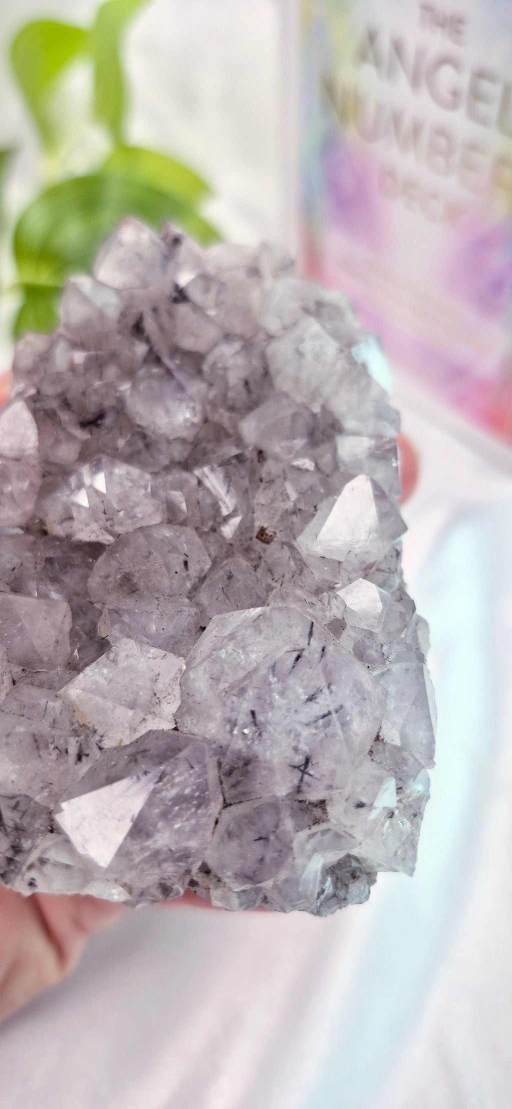 Goethite in Quartz Specimen Cluster specimen with Tourmaline Inclusions