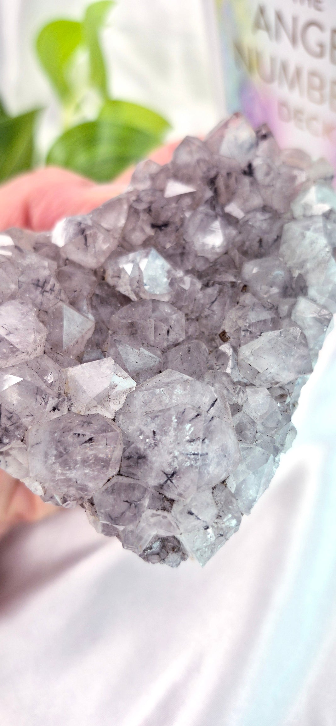 Goethite in Quartz Specimen Cluster specimen with Tourmaline Inclusions