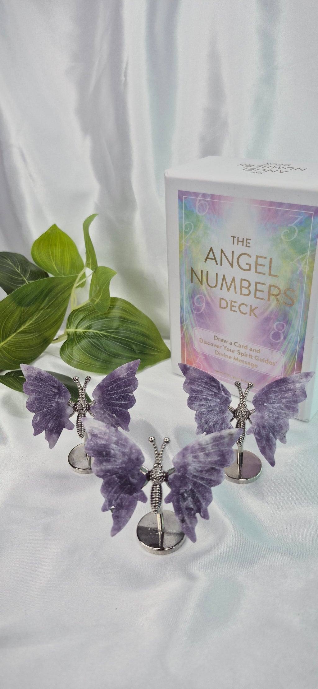 Lepedolite Mini Butterfly Carving on Stand