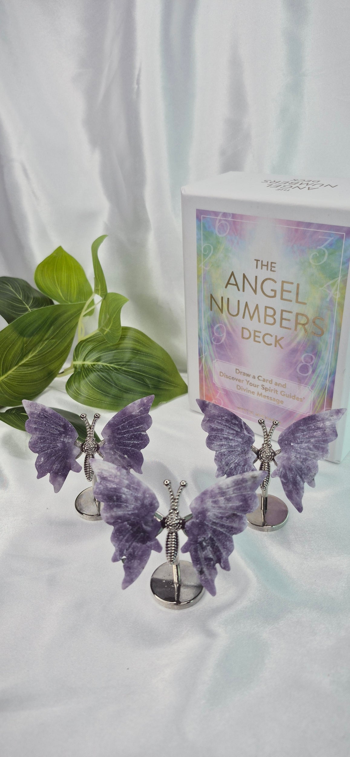 Lepedolite Mini Butterfly Carving on Stand