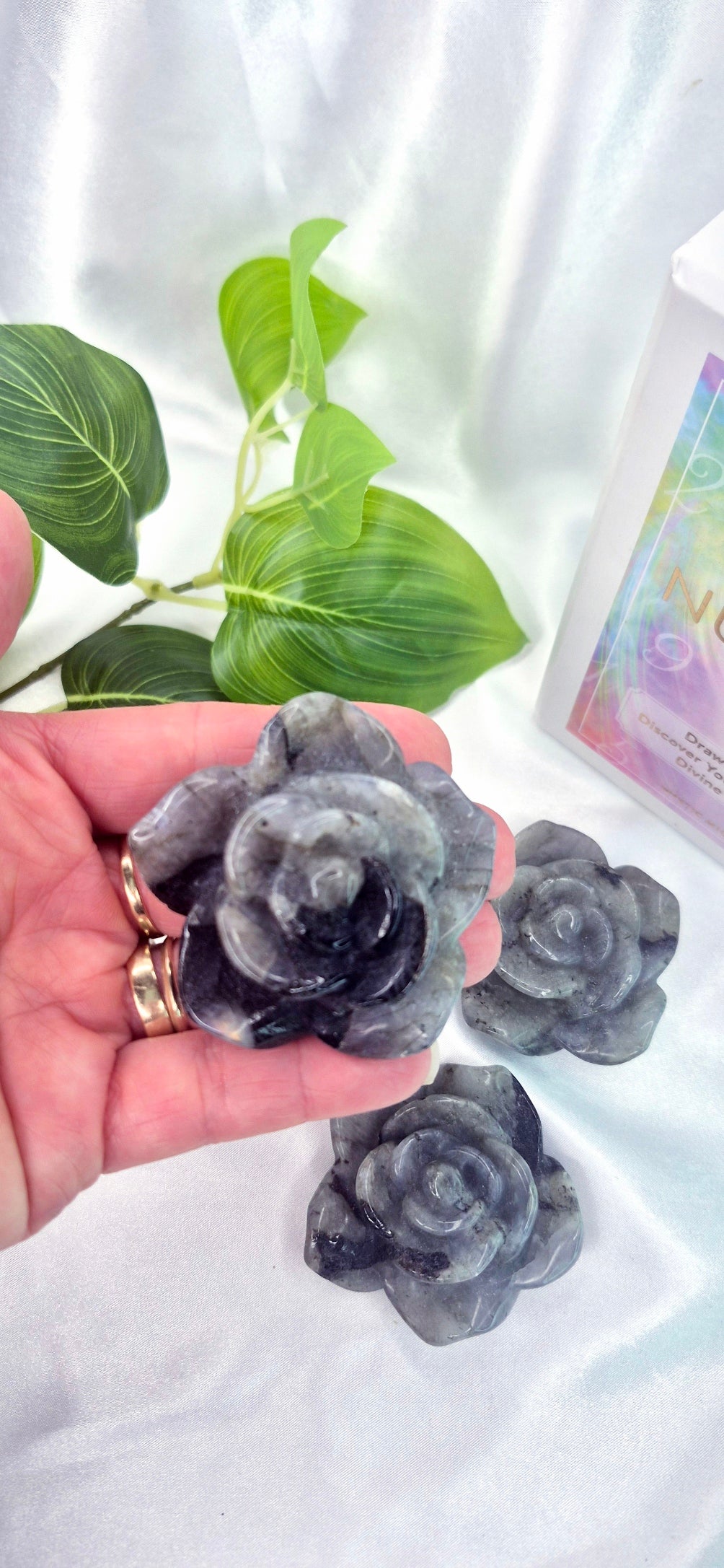 Labrodorite Mini Flower Carving