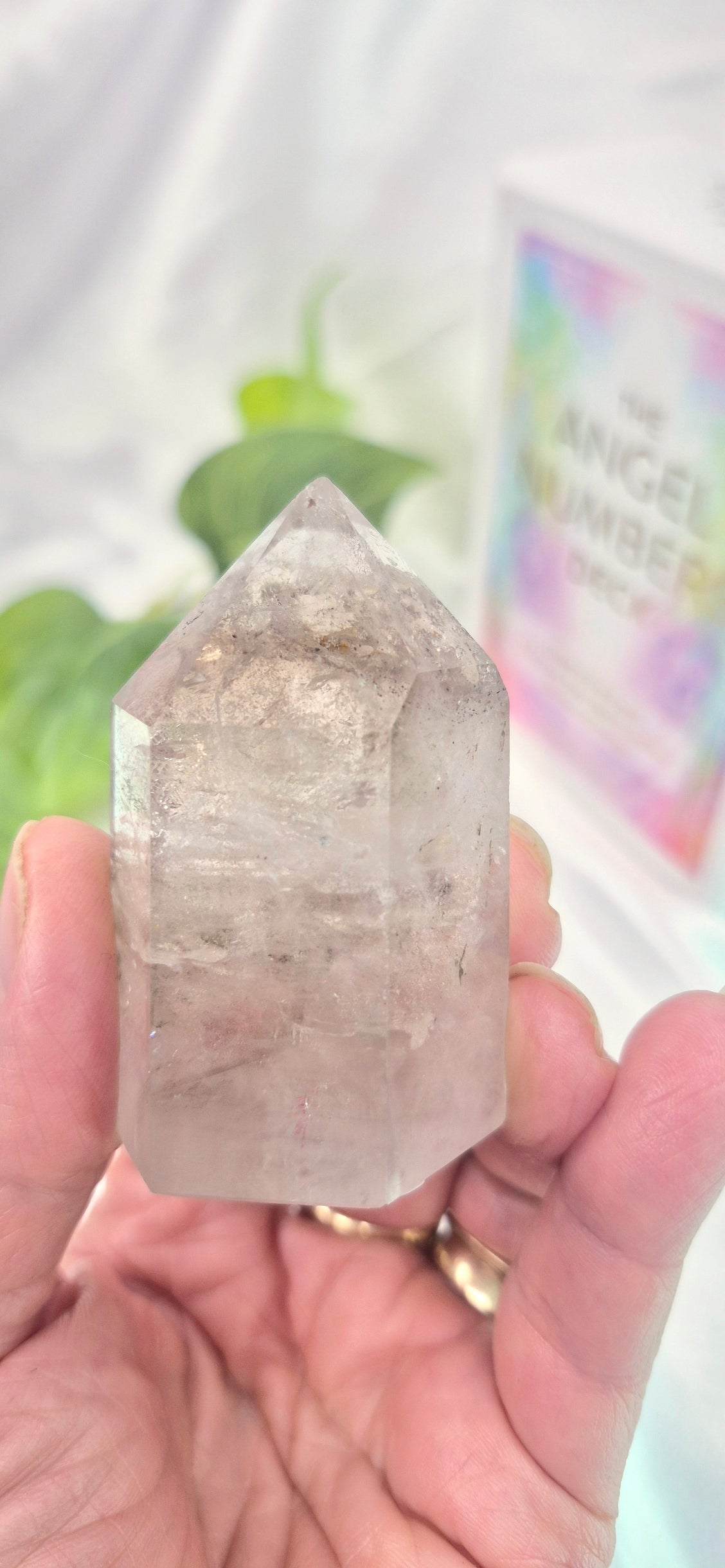 Polished Included Clear Quartz Point #A