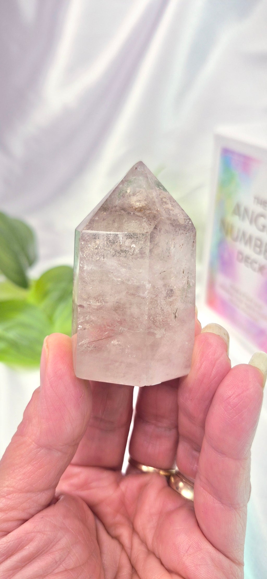 Polished Included Clear Quartz Point #A
