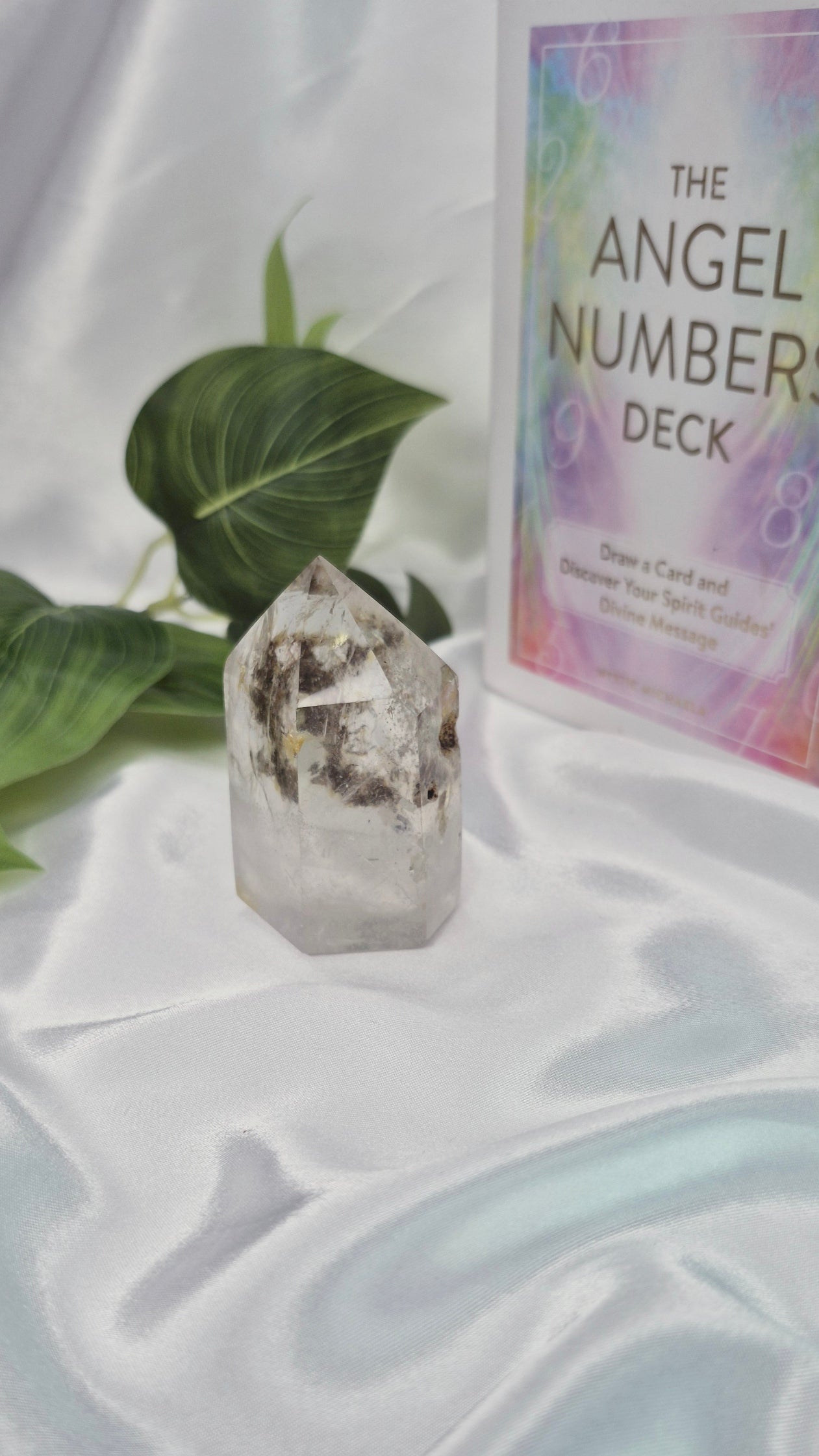 Polished Included Clear Quartz Point x Golden Healer #B