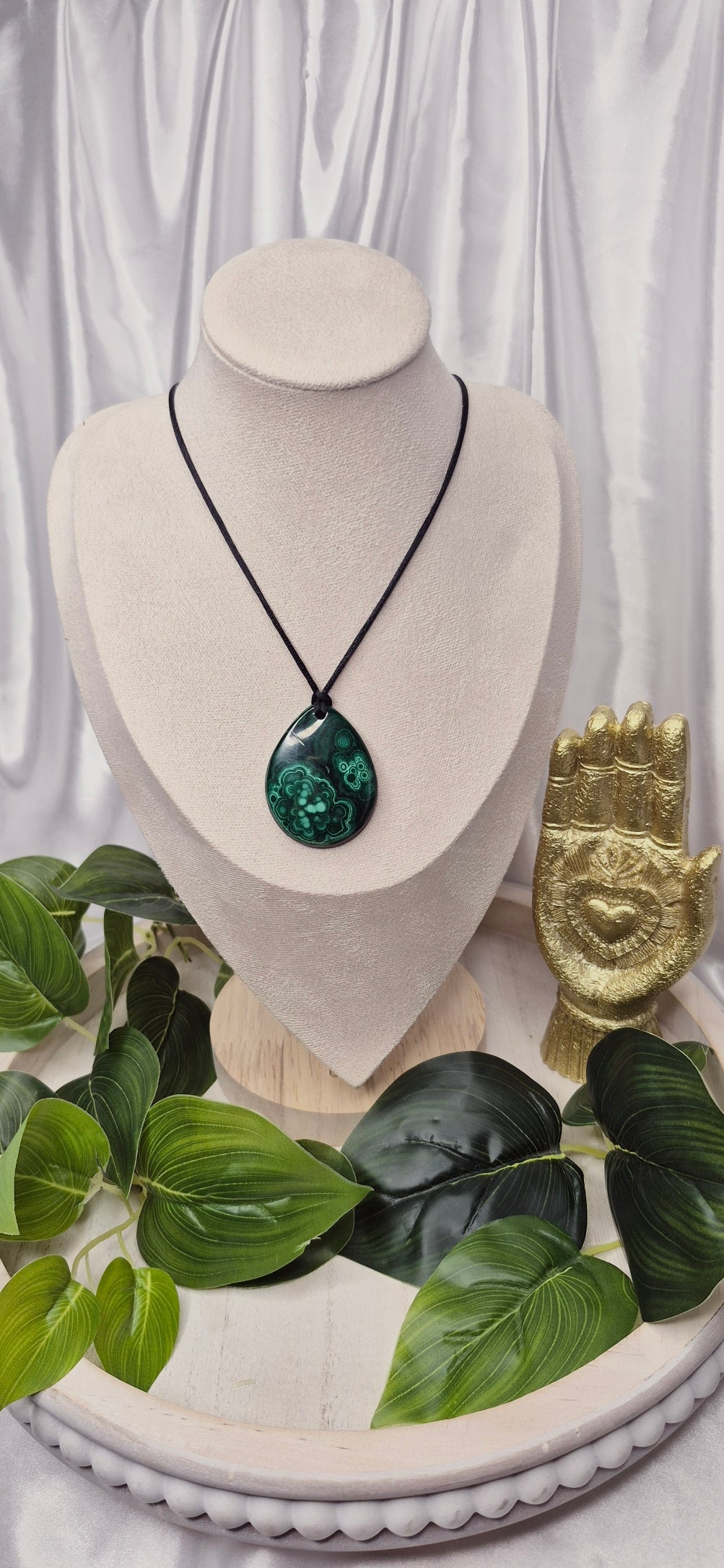 Malachite Crystal Pendant