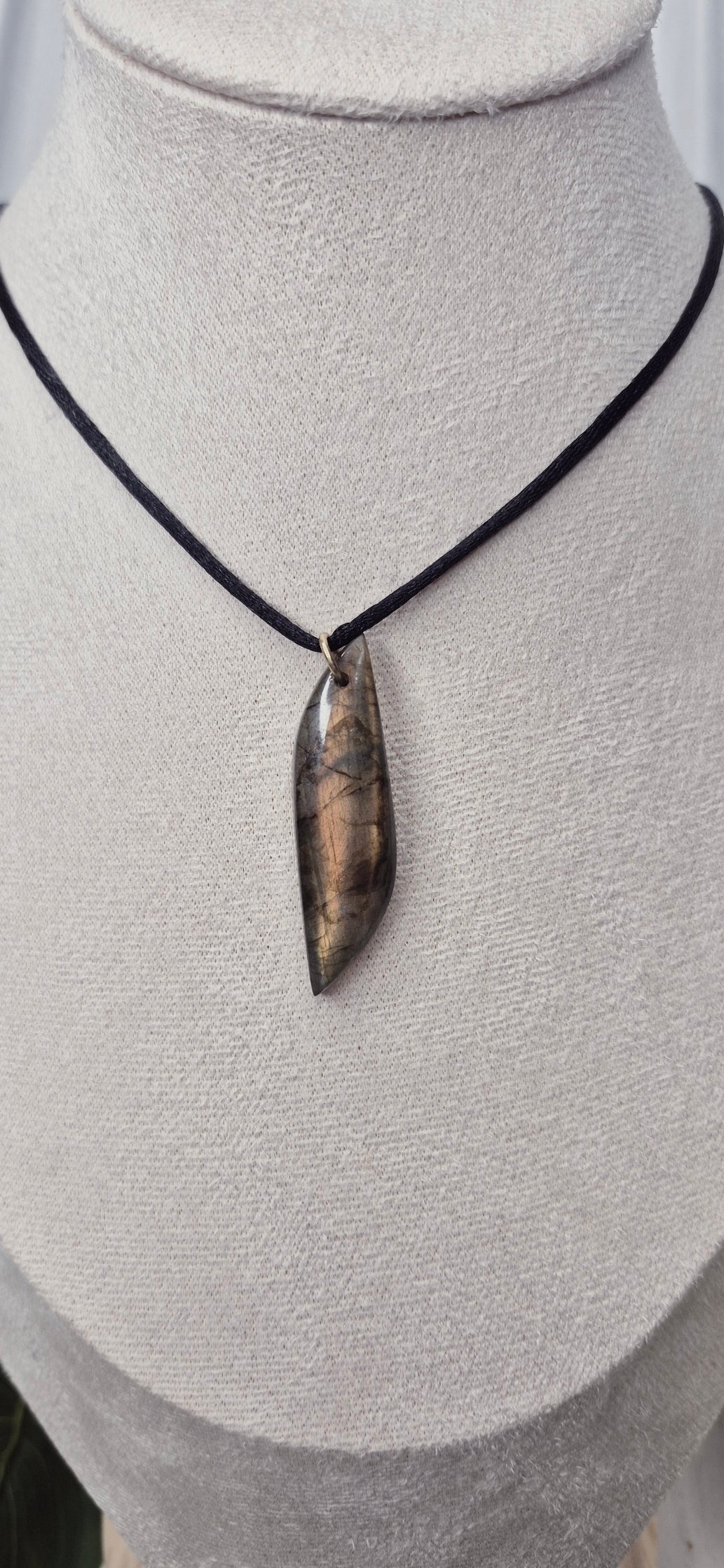 Labradorite Pendant (Orange)