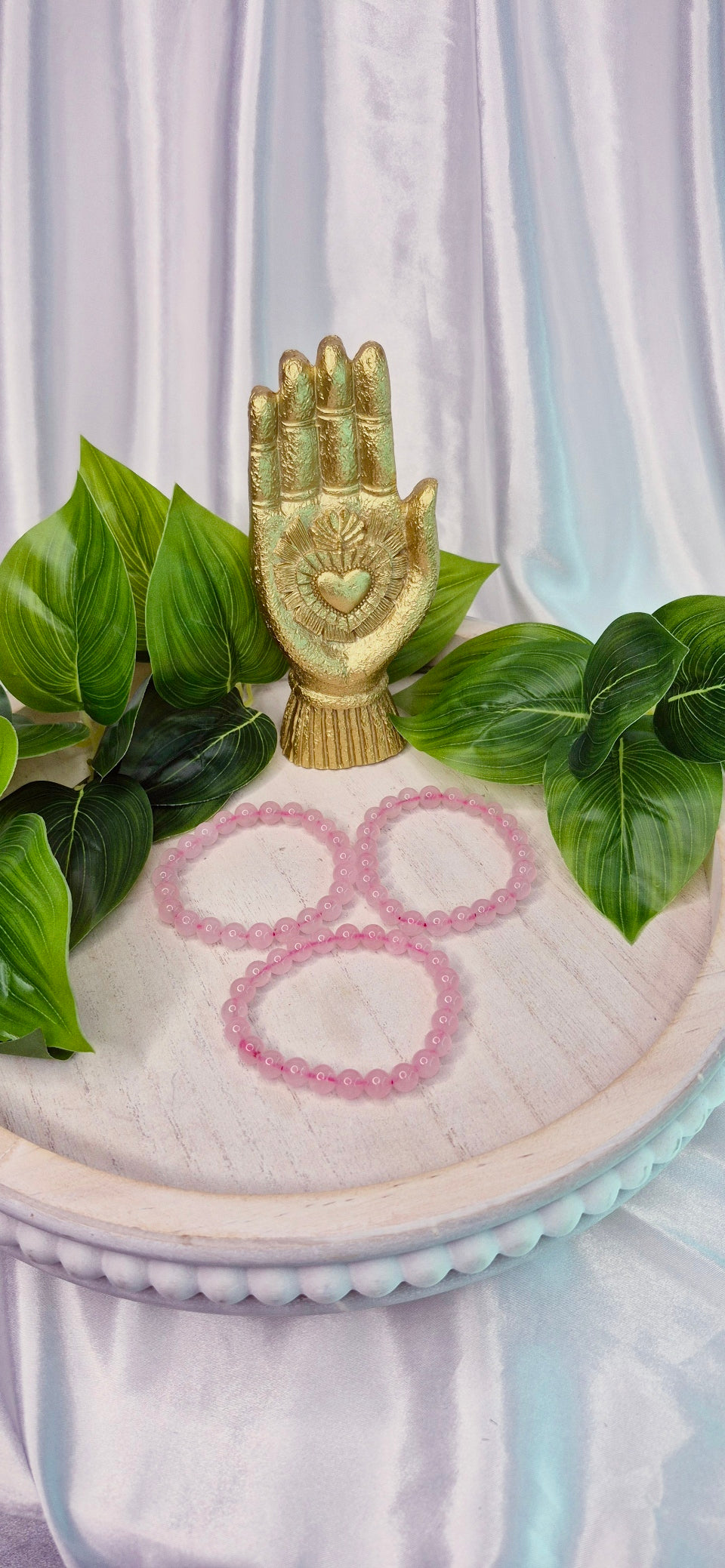 Rose Quartz Beaded Bracelet