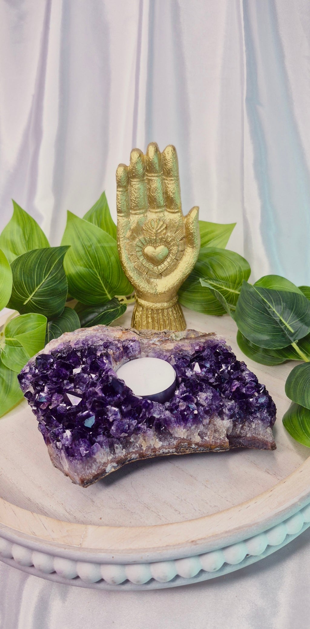 A Grade Amethyst Tealight Holder