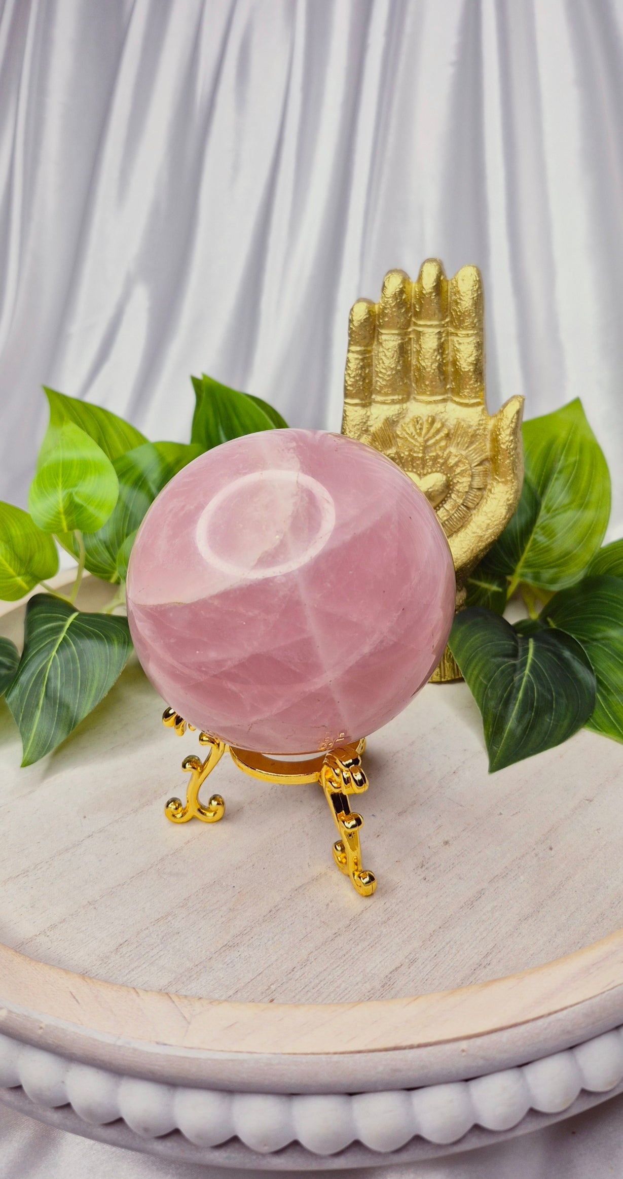 Statement Piece Rose Quartz Sphere