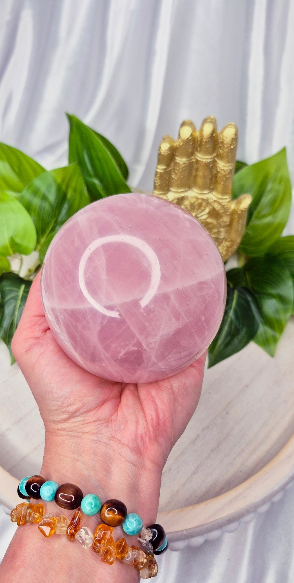 Statement Piece A Grade Rose Quartz Sphere