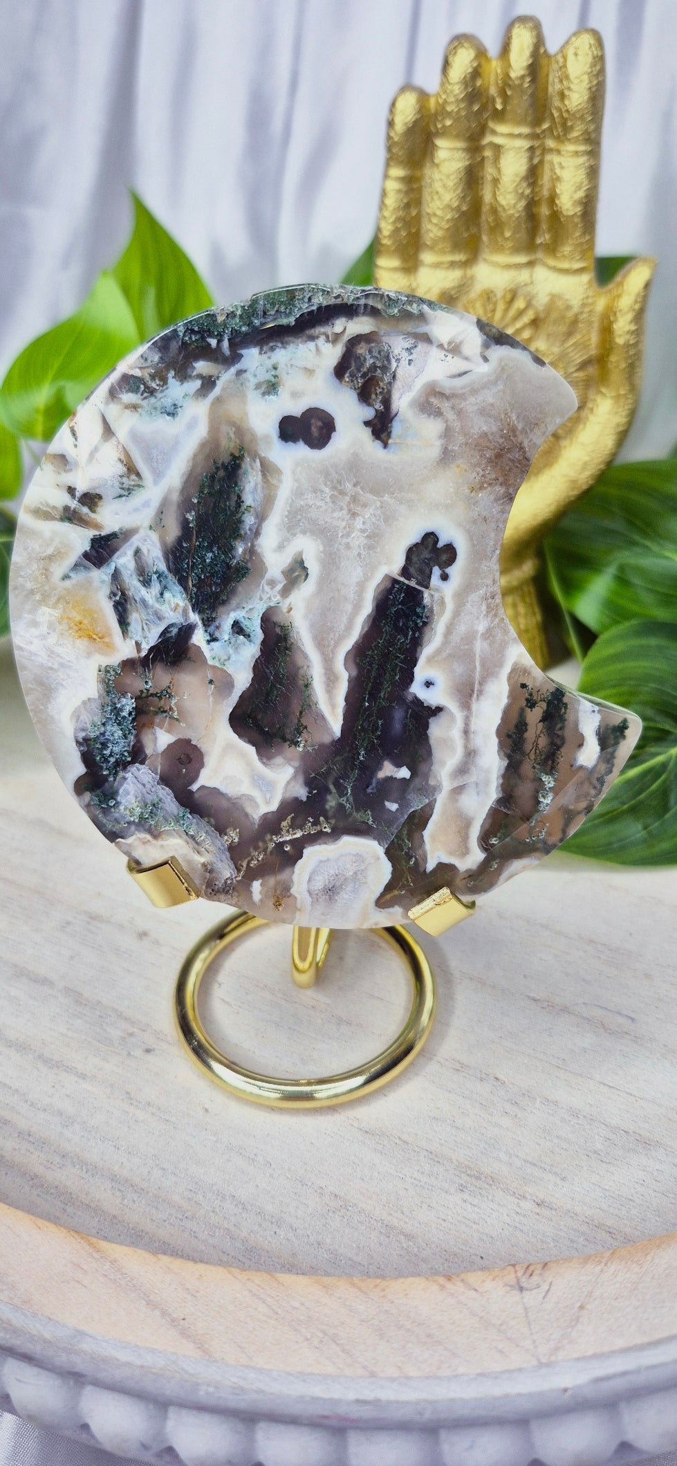 Moss Agate Moon