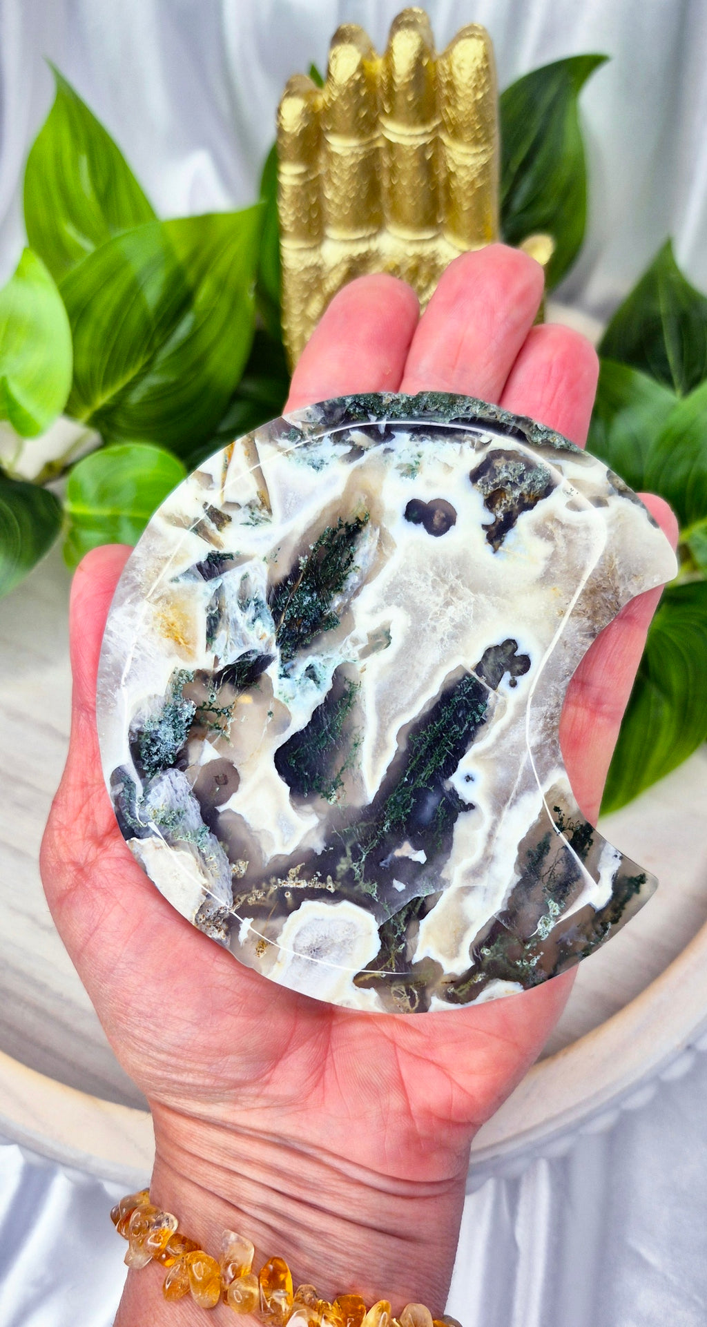 Moss Agate Moon