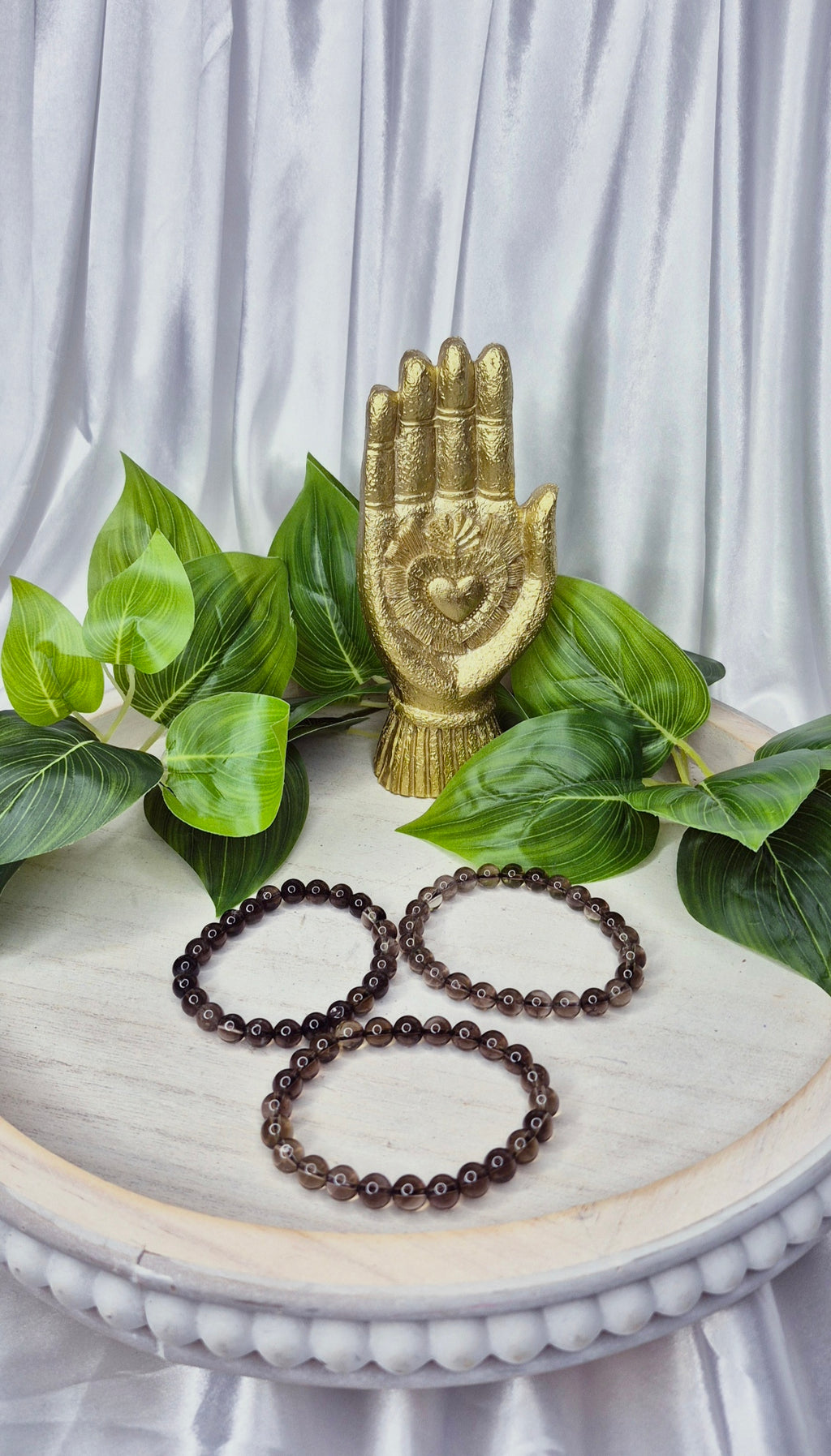 Smokey Quartz Beaded Bracelet