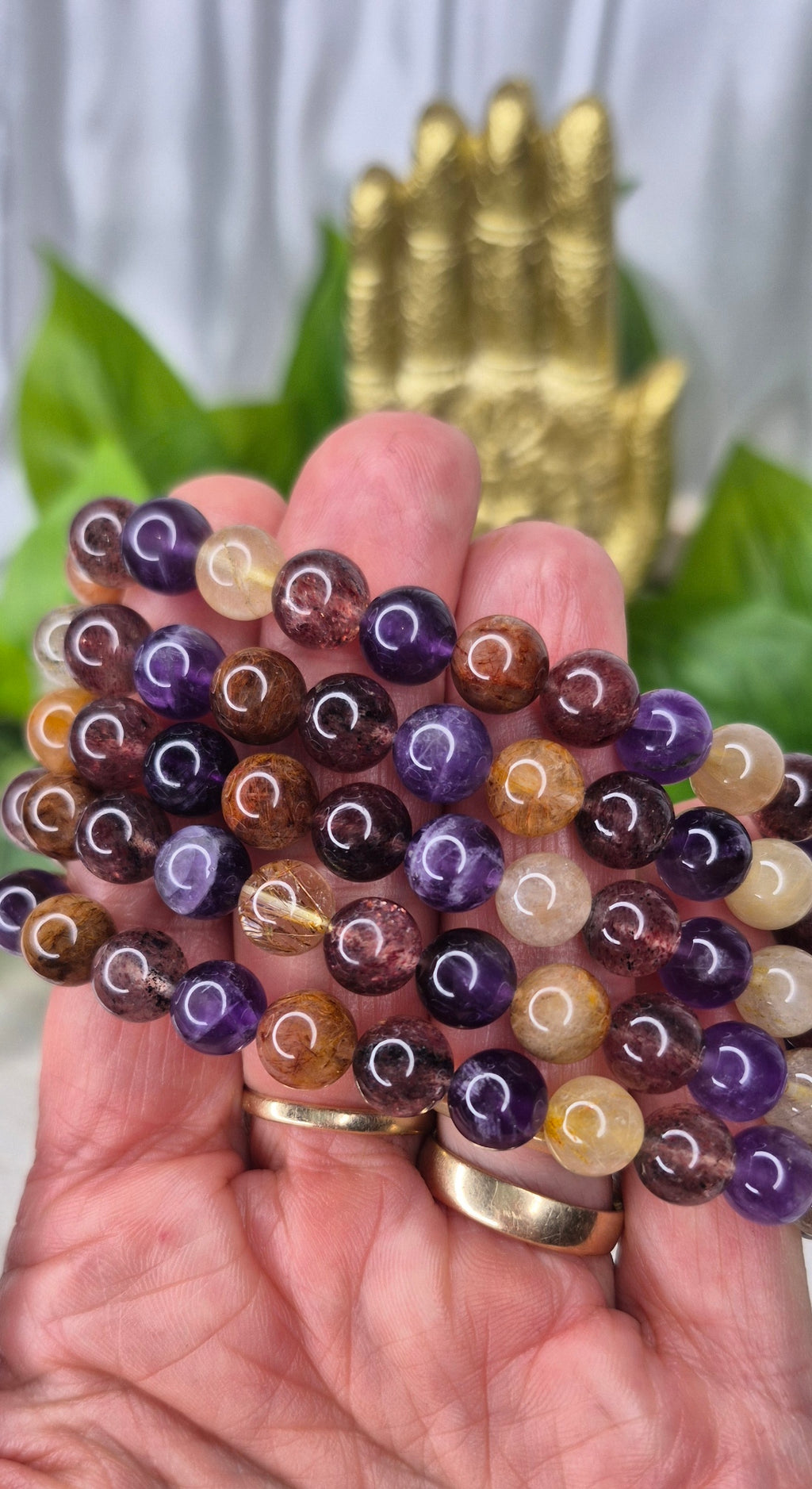 Premium Edition Rainbow Quartz Beaded Bracelet