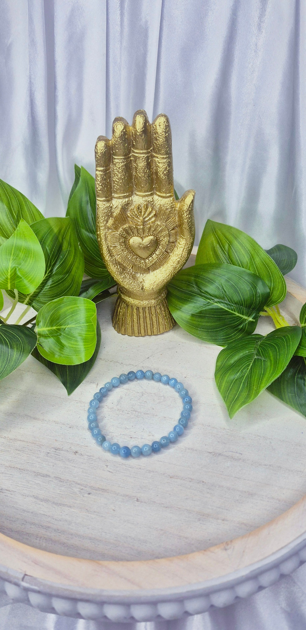 Premium Edition High-Grade Aquamarine Beaded Bracelet