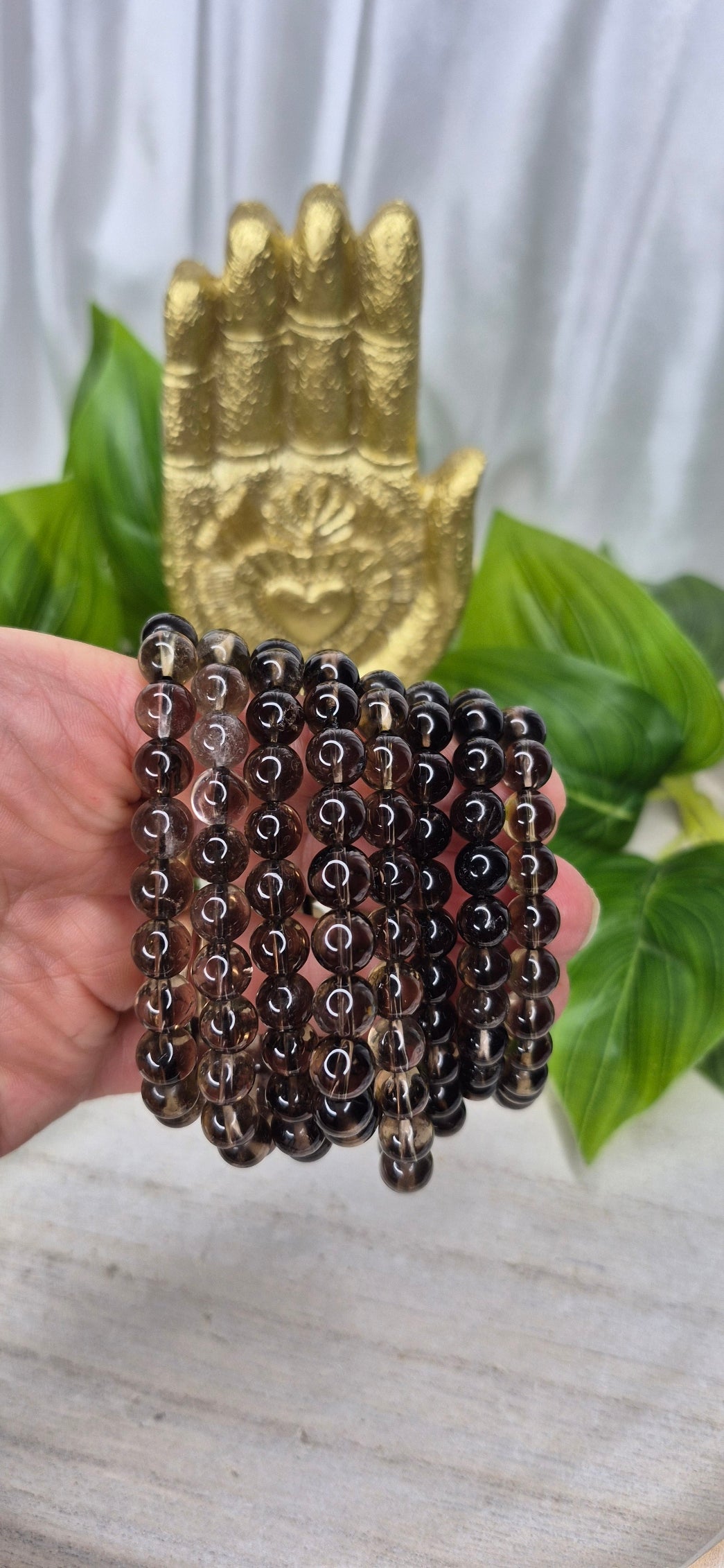 Smokey Quartz Beaded Bracelet