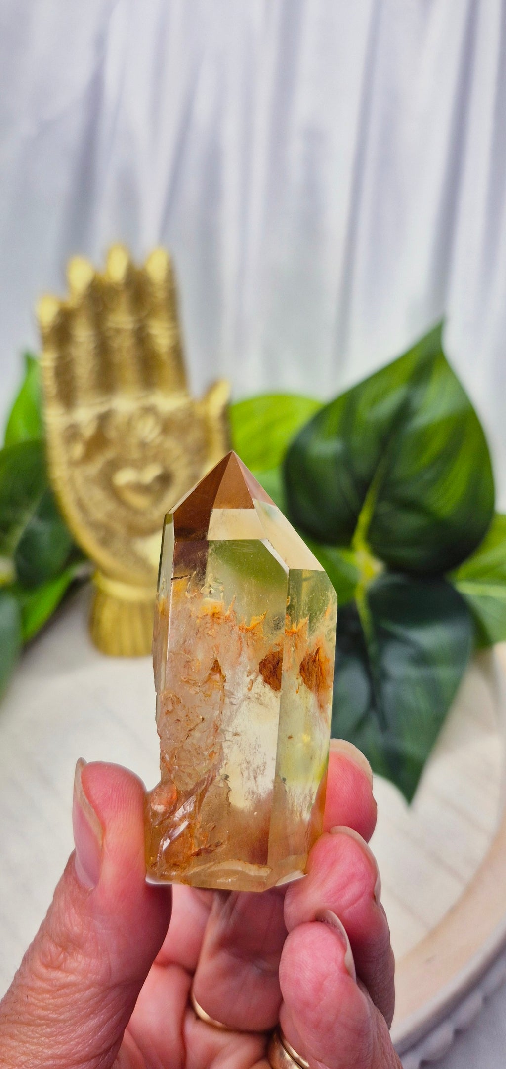 Genuine Citrine Quartz Tower (Natural, Untreated)