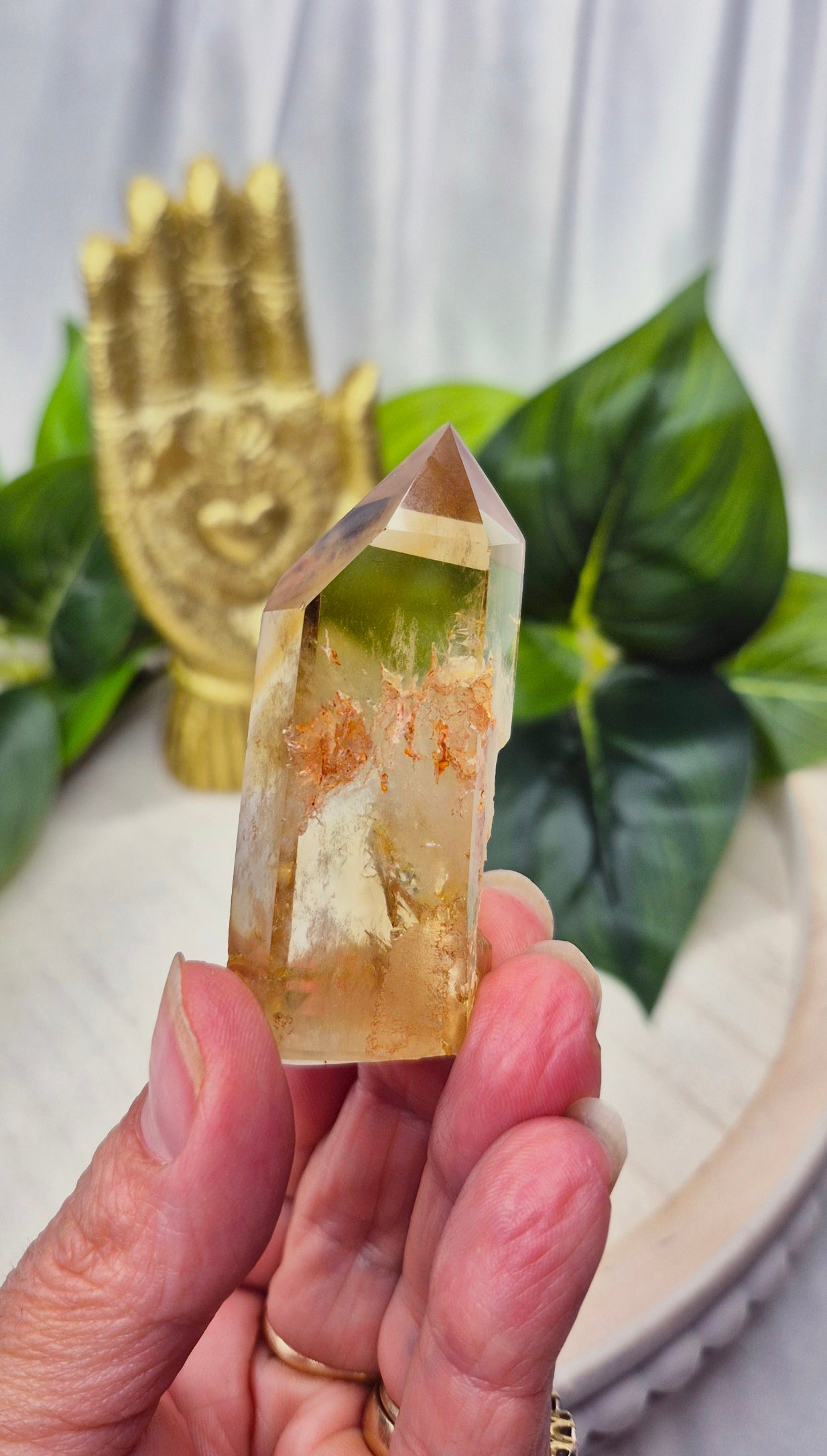 Genuine Citrine Quartz Tower (Natural, Untreated)