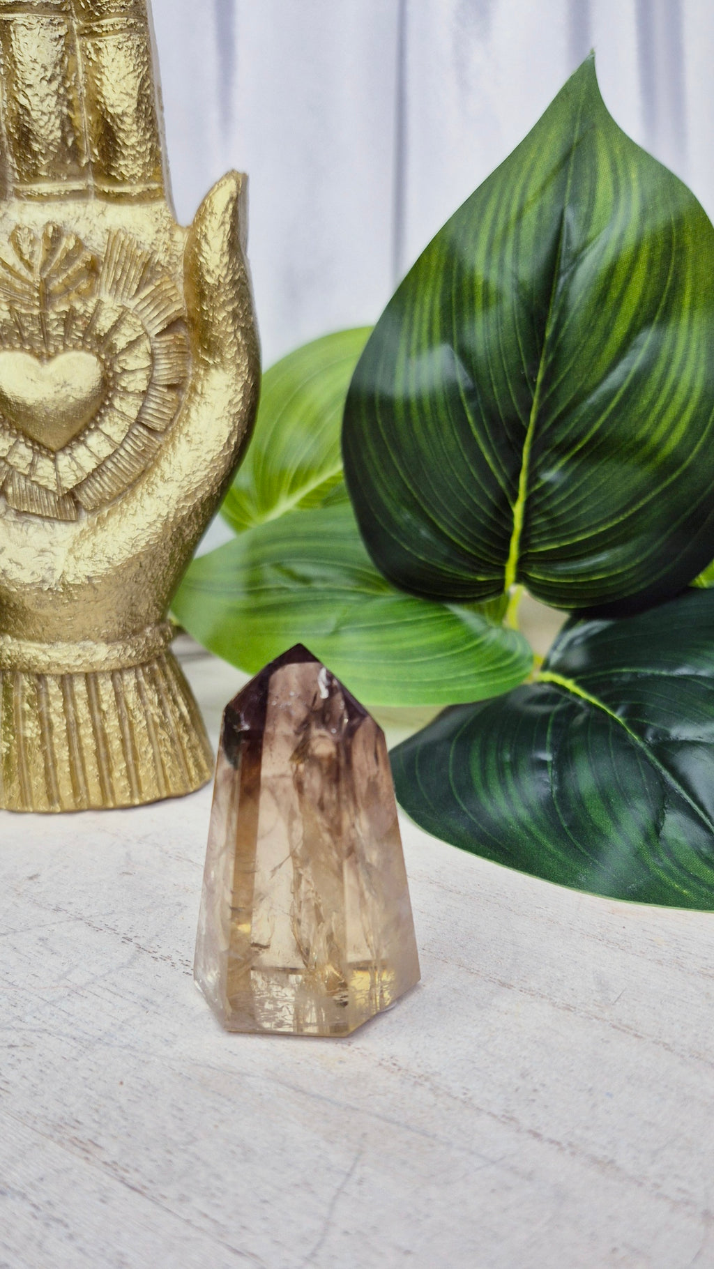 Genuine Smokey Citrine Quartz Tower (Natural, Untreated)