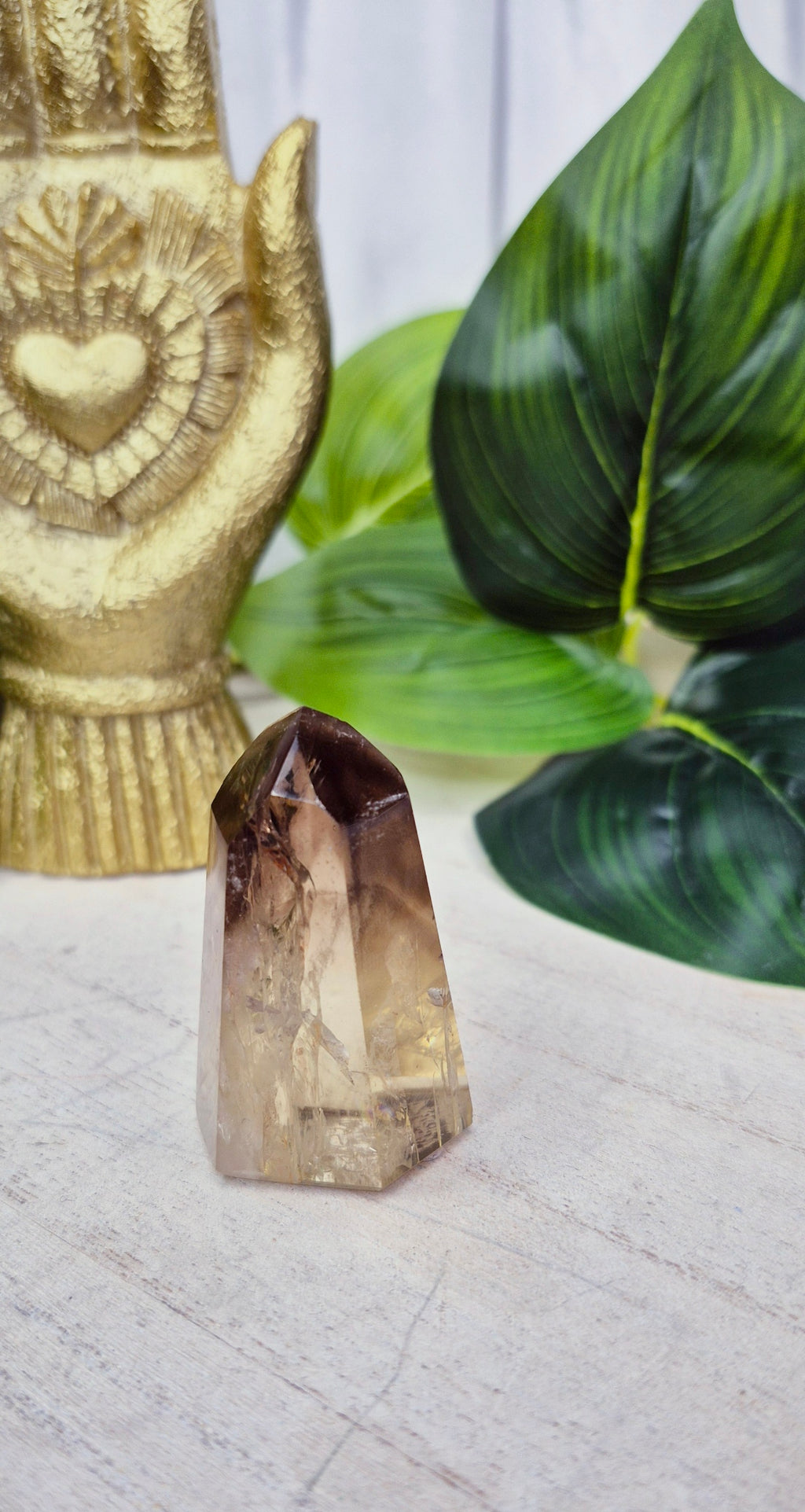 Genuine Smokey Citrine Quartz Tower (Natural, Untreated)
