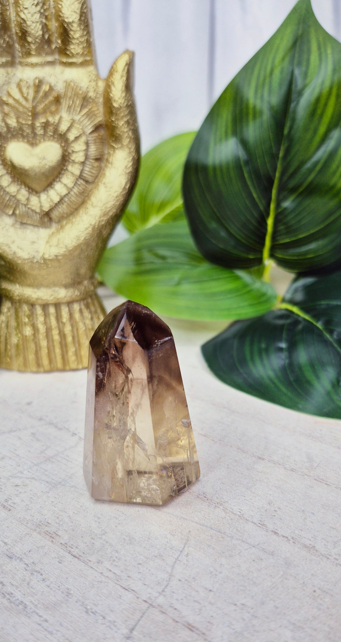 Genuine Smokey Citrine Quartz Tower (Natural, Untreated)