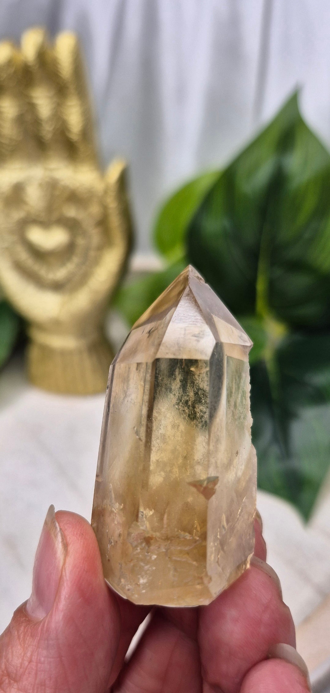 Genuine Citrine Quartz Tower (Natural, Untreated)