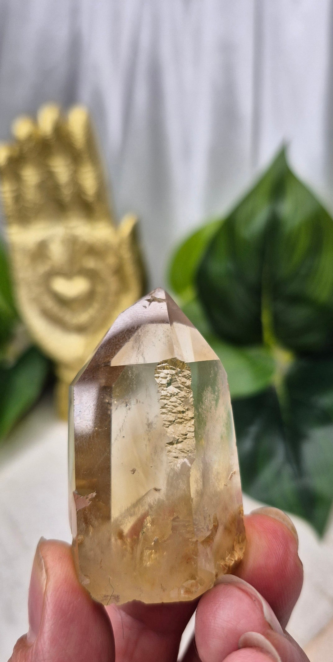 Genuine Citrine Quartz Tower (Natural, Untreated)