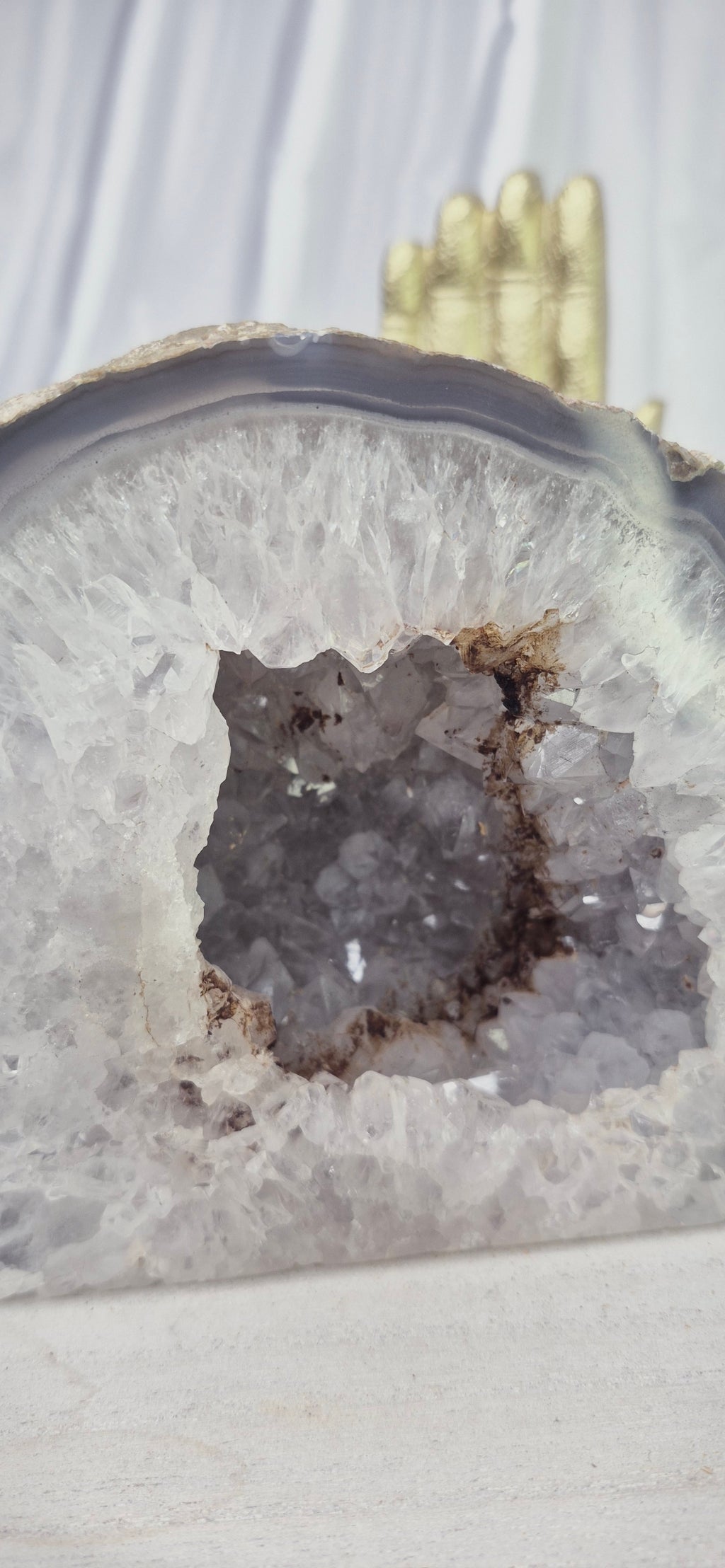 Statement Piece Polished Druzy Agate Geode