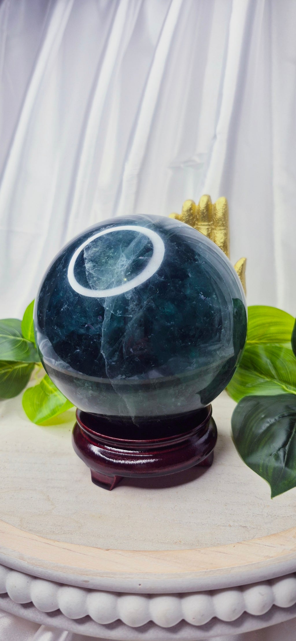Statement Piece - XL Green Fluorite Polished Sphere