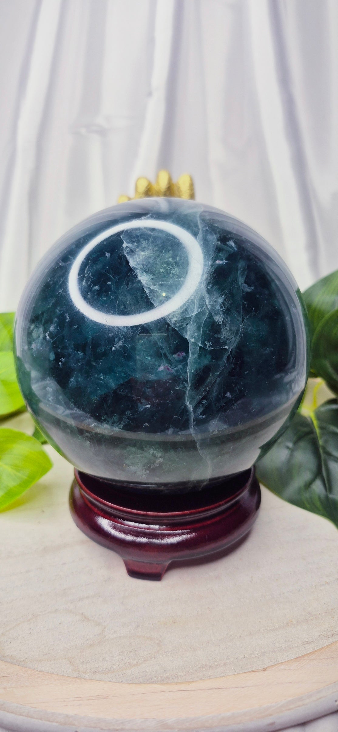 Statement Piece - XL Green Fluorite Polished Sphere
