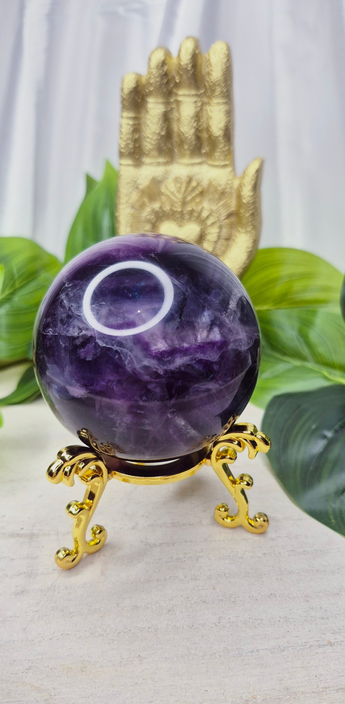 Rainbow Fluorite polished Sphere
