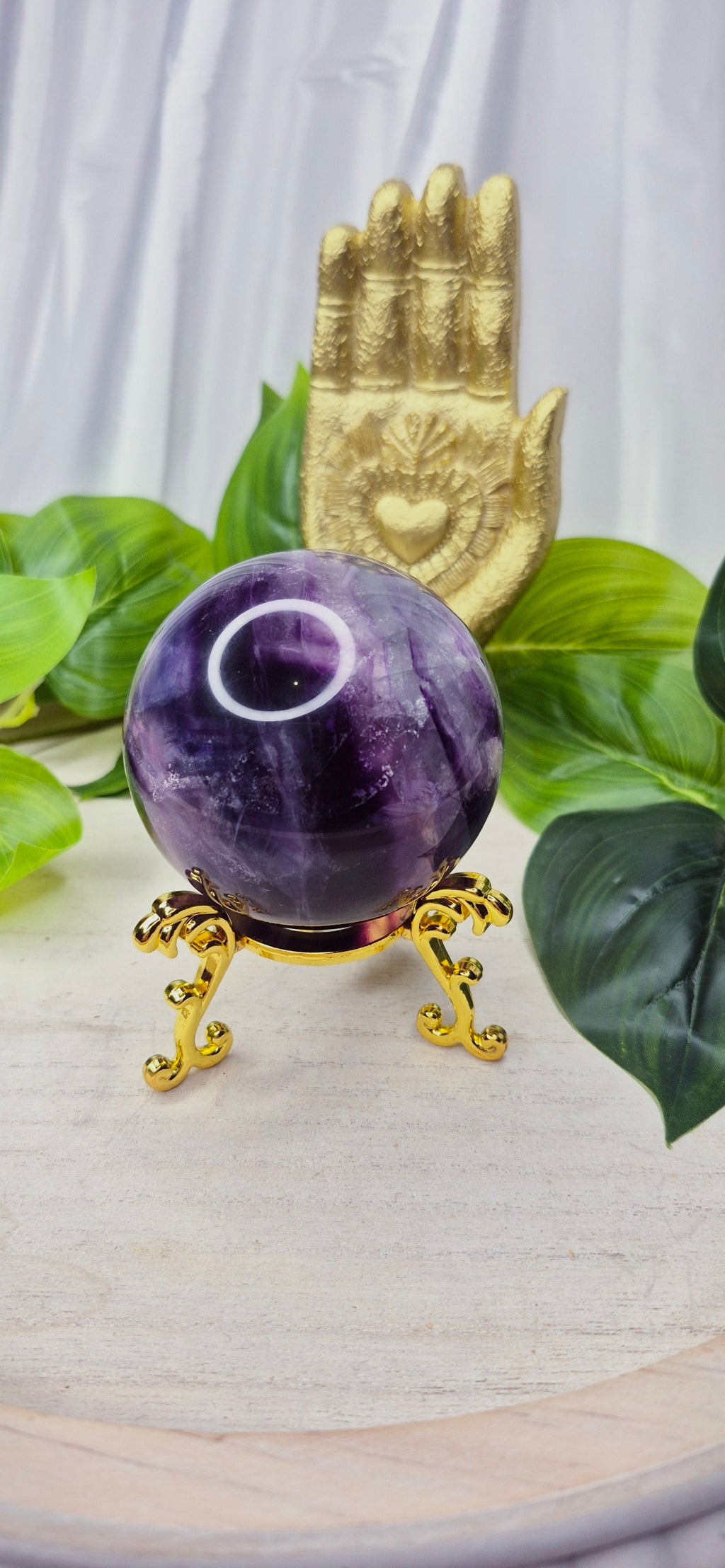 Rainbow Fluorite polished Sphere