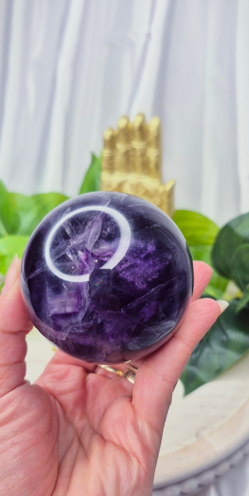 Rainbow Fluorite polished Sphere