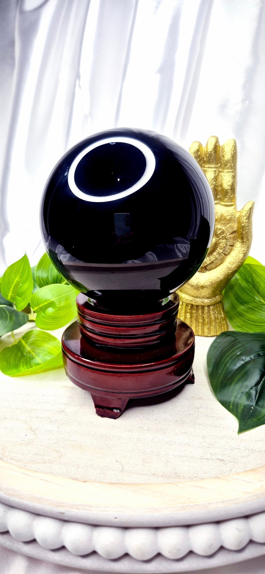 Premium Black Obsidian Sphere