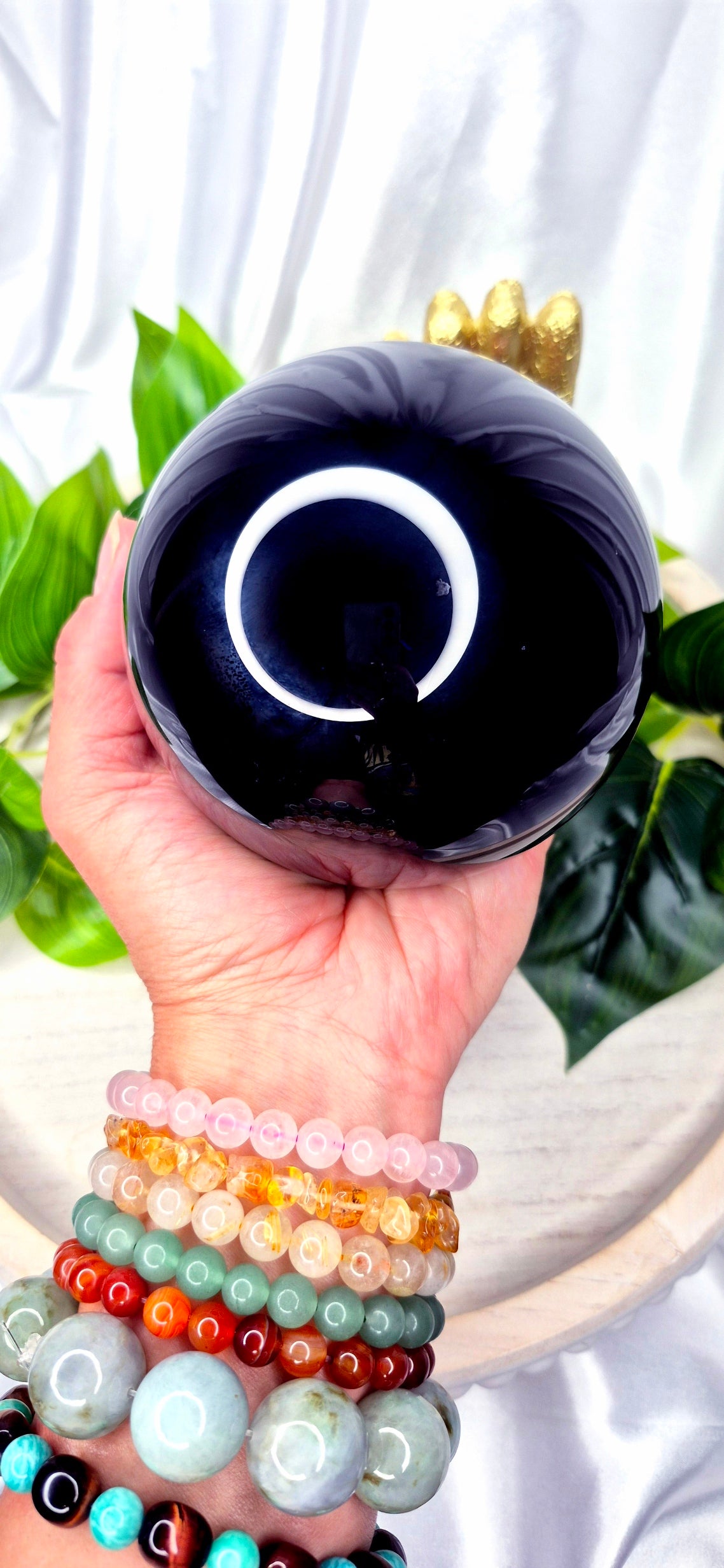 Premium Black Obsidian Sphere