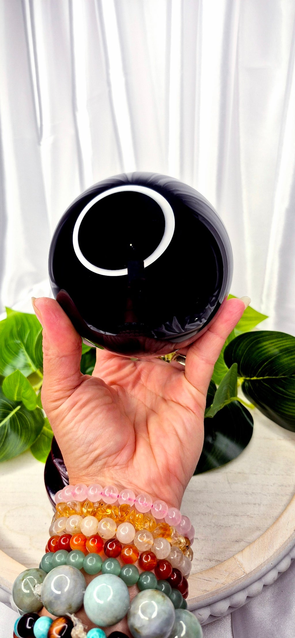 Premium Black Obsidian Sphere