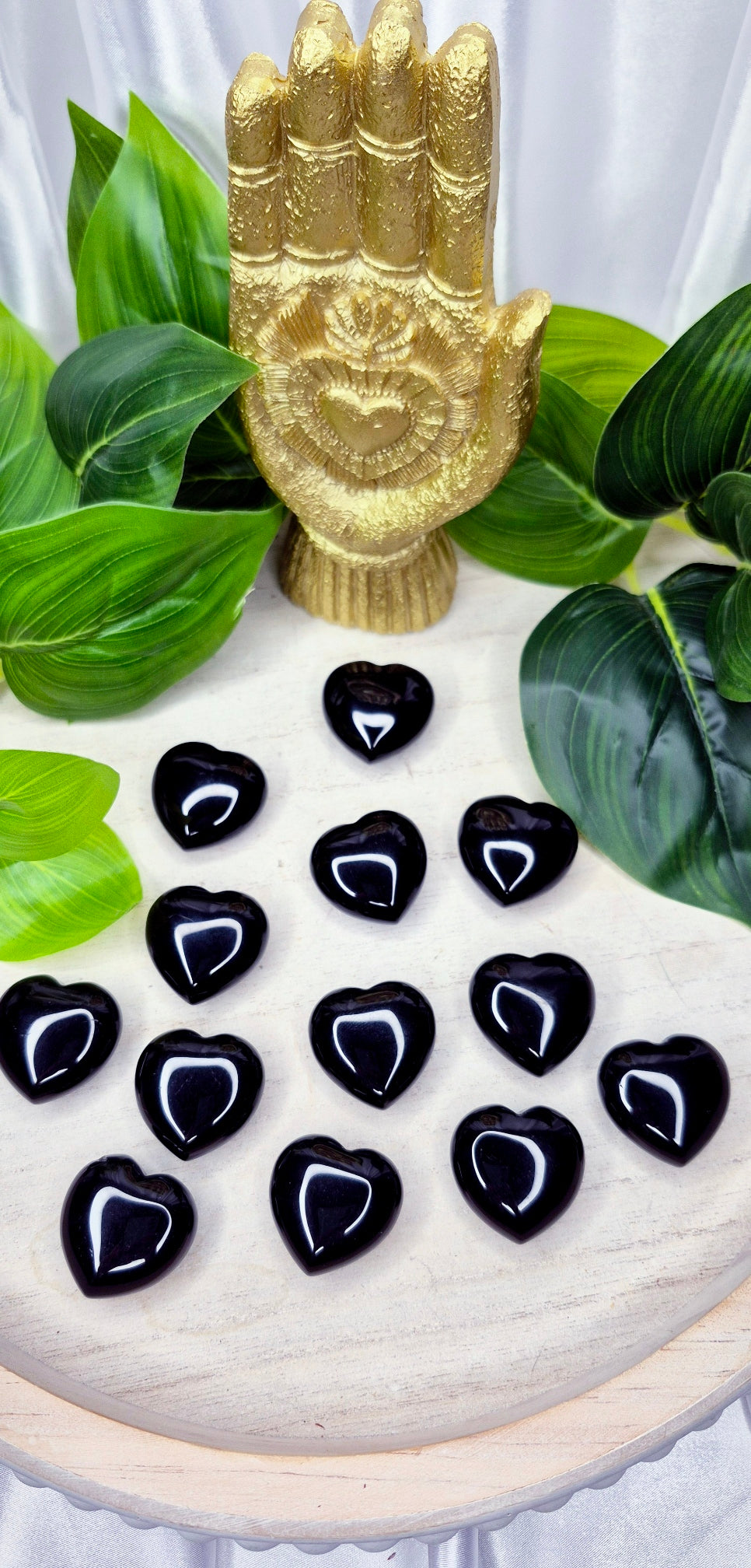 Black Obsidian High Polished Heart Carvings
