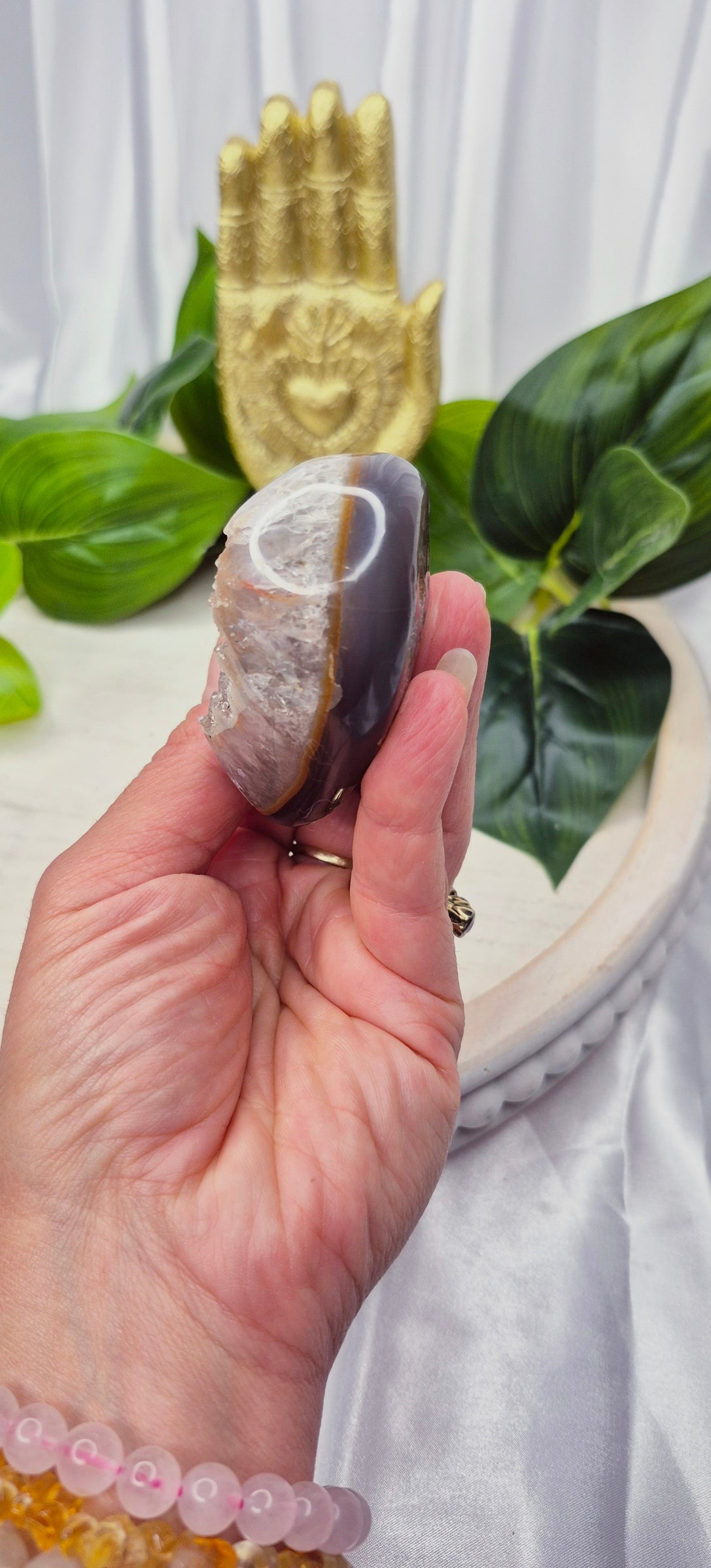 Rainbow Amethyst Heart  #A1