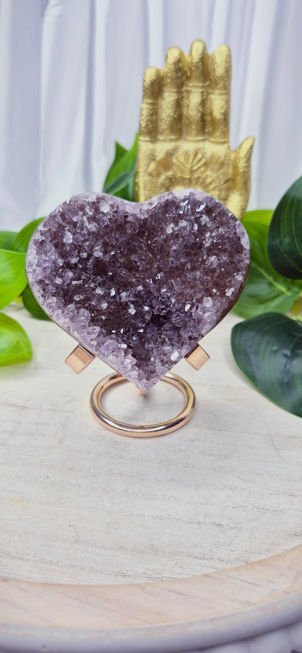 Rainbow Amethyst Heart  #A2