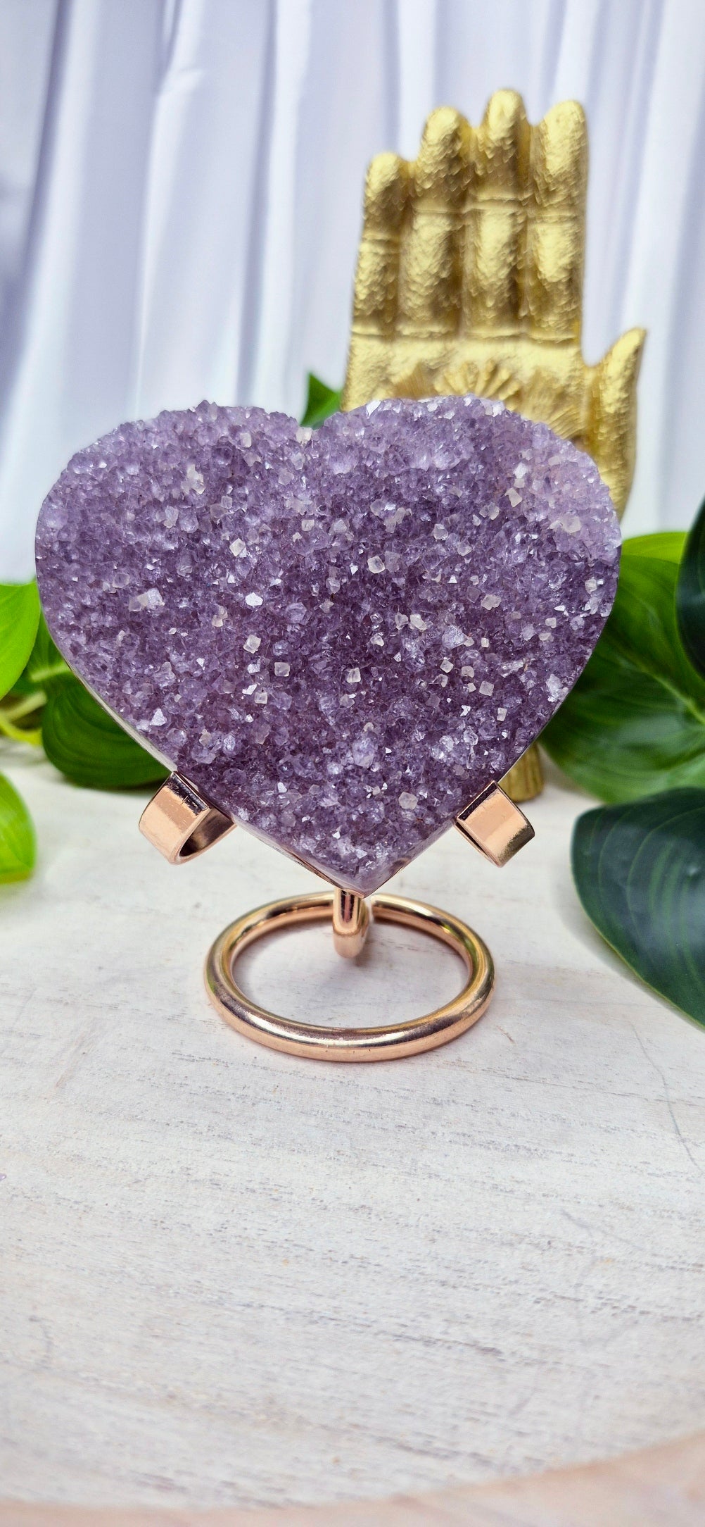 Rainbow Amethyst Heart  #A3