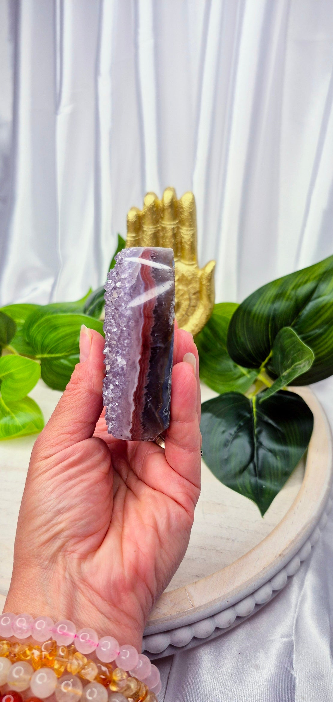 Rainbow Amethyst Heart  #A3