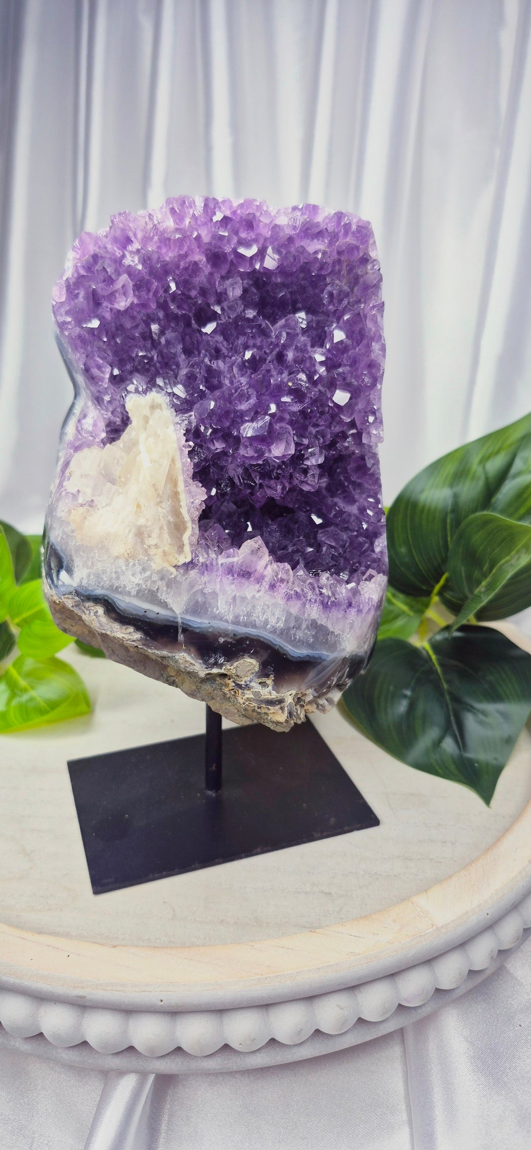 Statement Piece A-Grade Amethyst Cluster on Stand