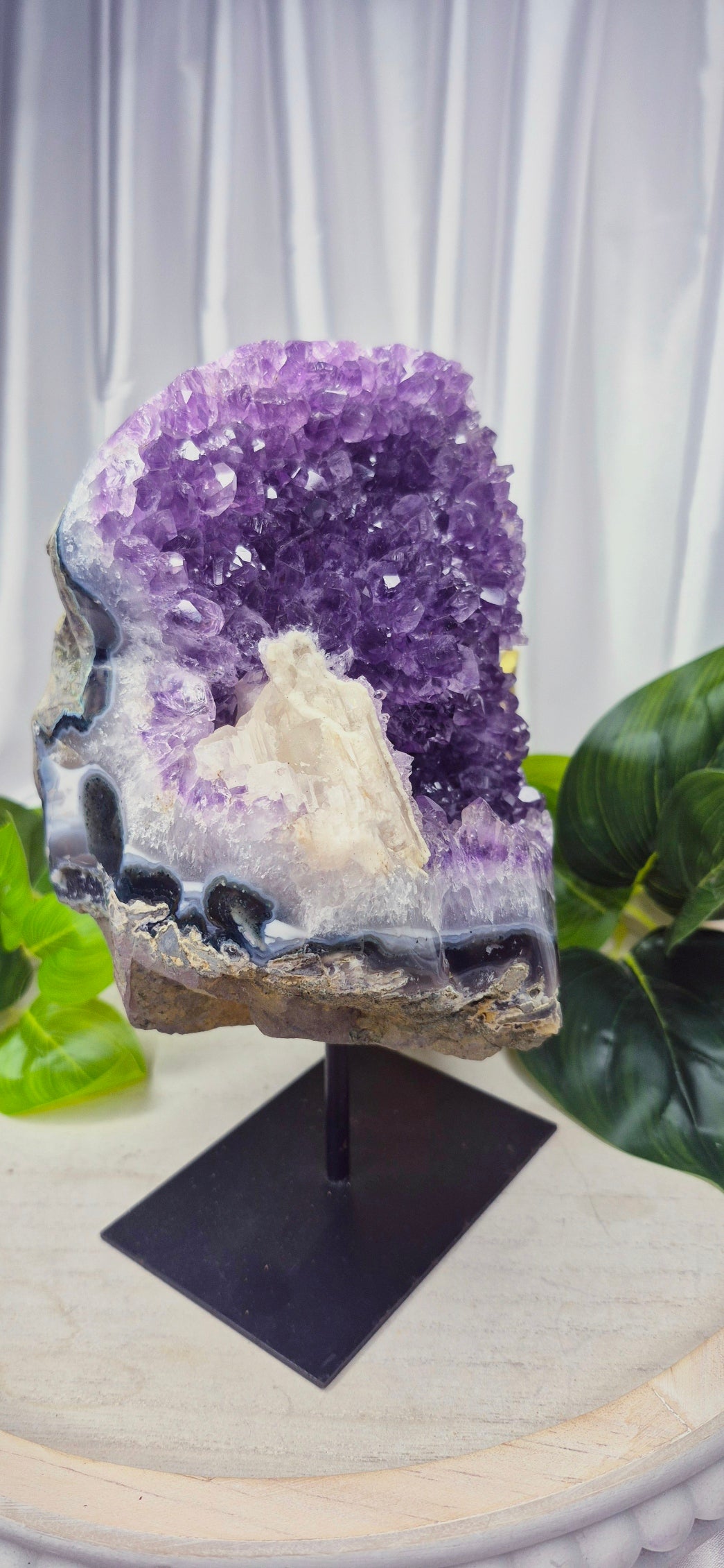 Statement Piece A-Grade Amethyst Cluster on Stand