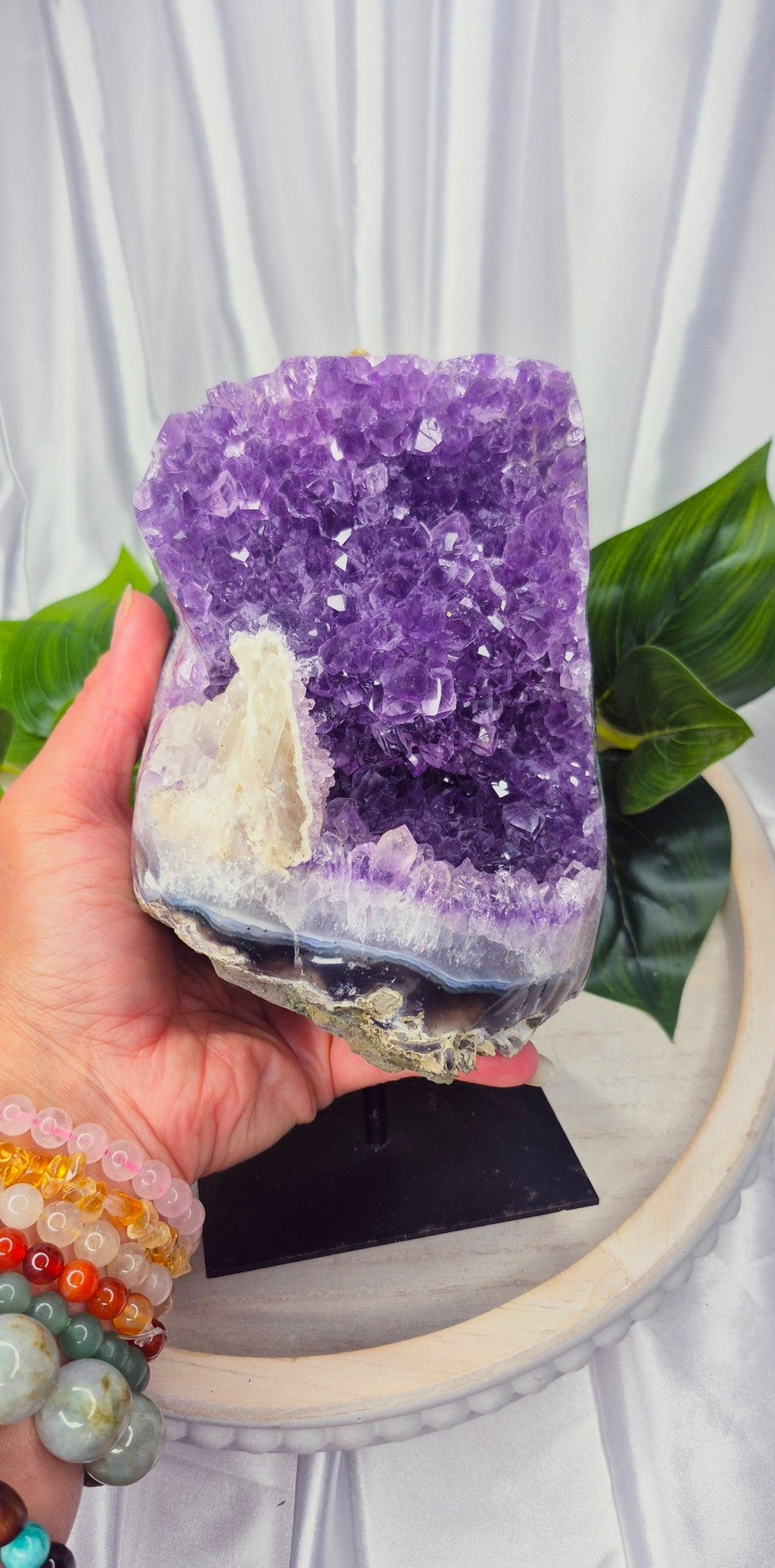 Statement Piece A-Grade Amethyst Cluster on Stand