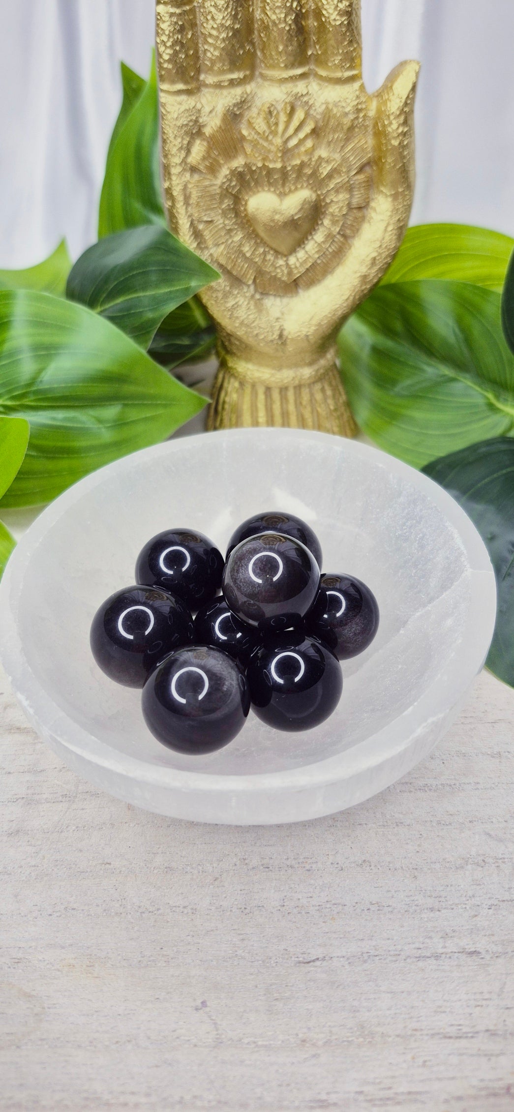 Silver Sheen Obsidian Mini Spheres